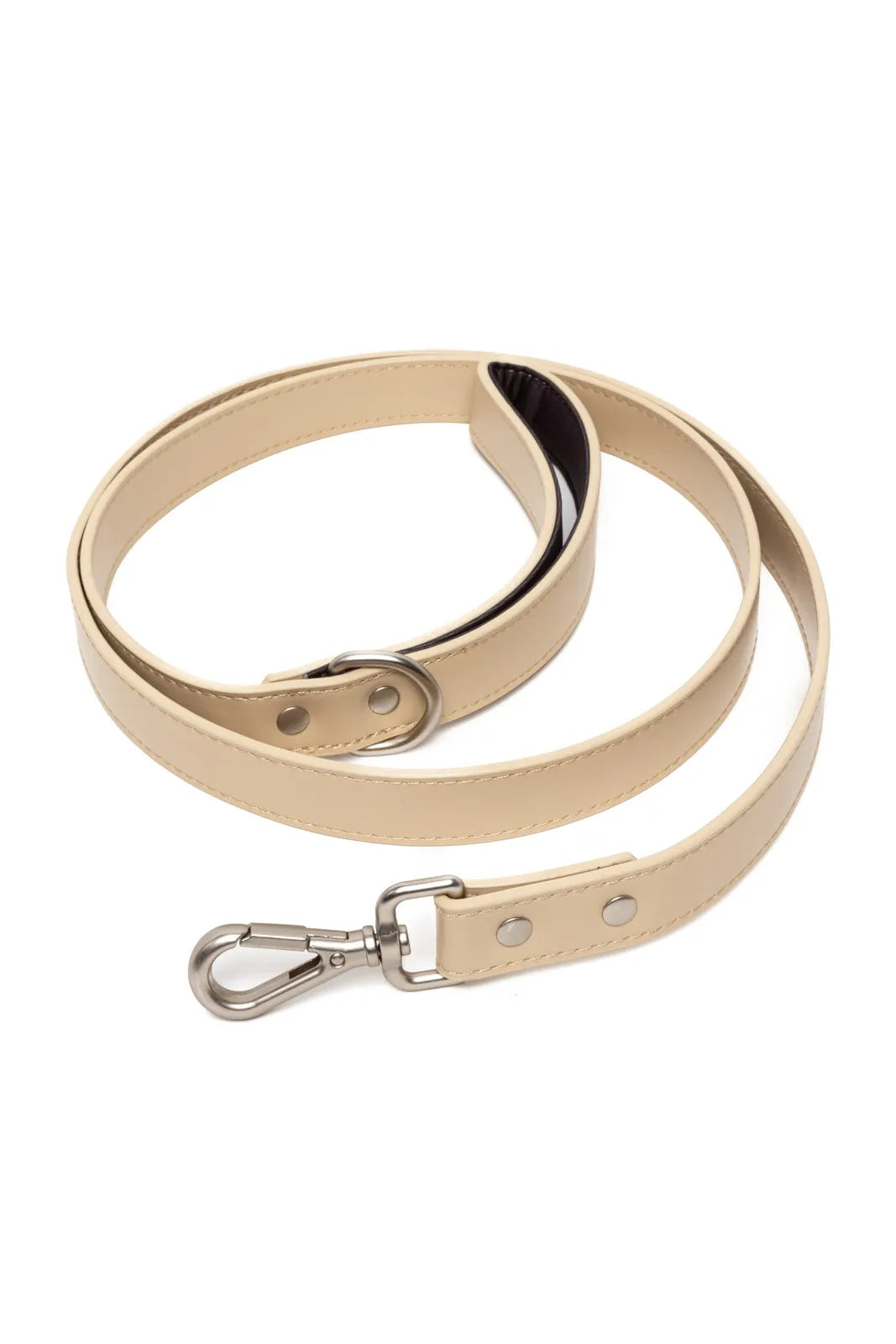 Aria the Fox Champagne Fizz Vegan Leather Dog Leash | Luxury Gold