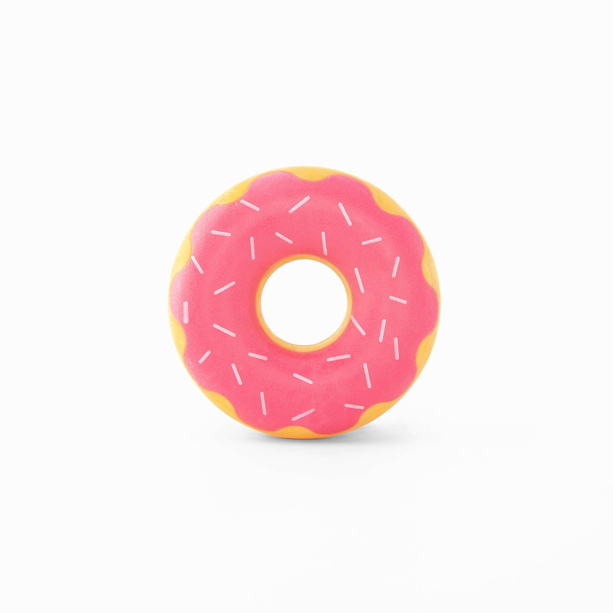 ZippyTuff Donutz - Strawberry | Tough Rubber Dog Toy