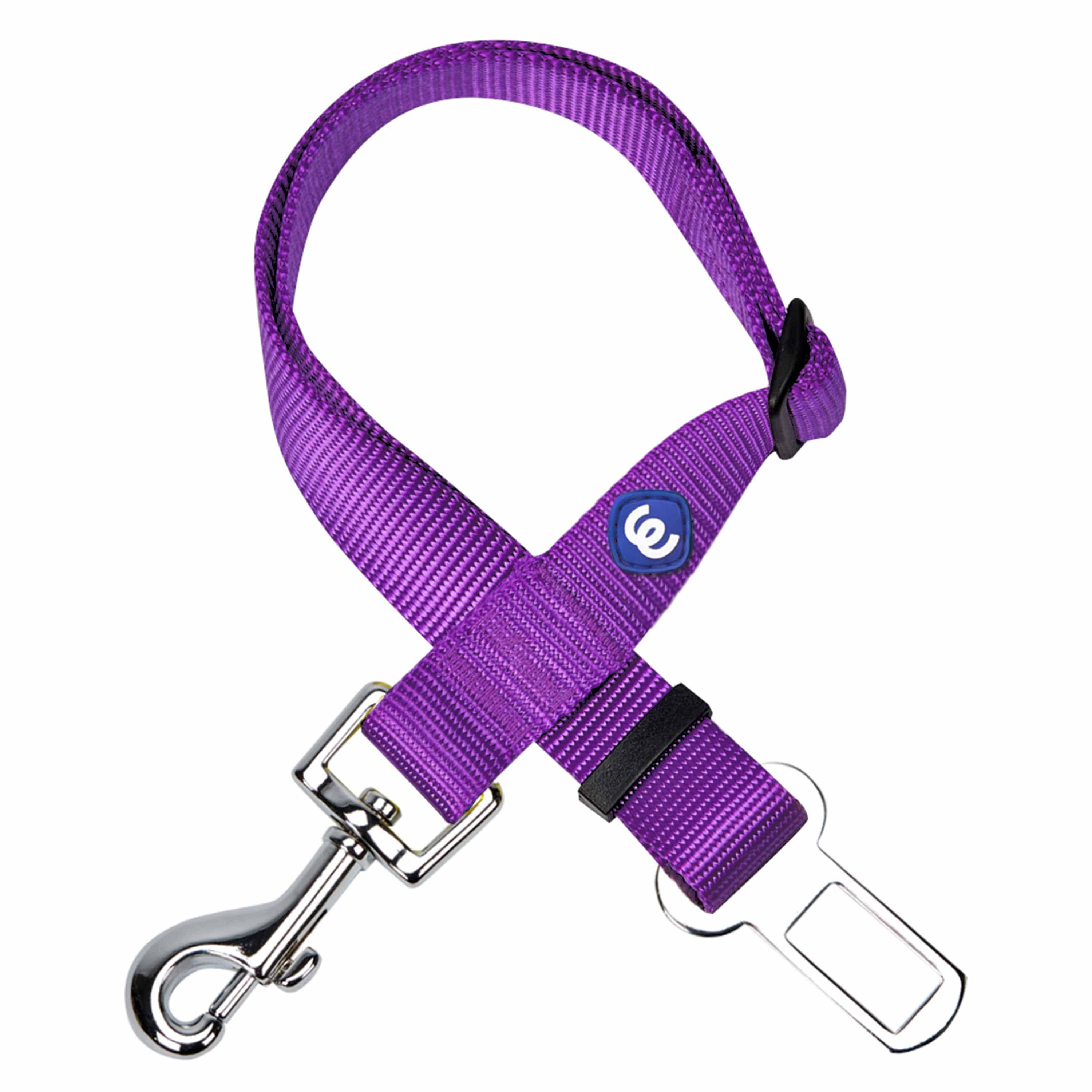 Active Dog Road-Trip Seatbelt – Dark Orchid Dog Car Safety Strap (S)