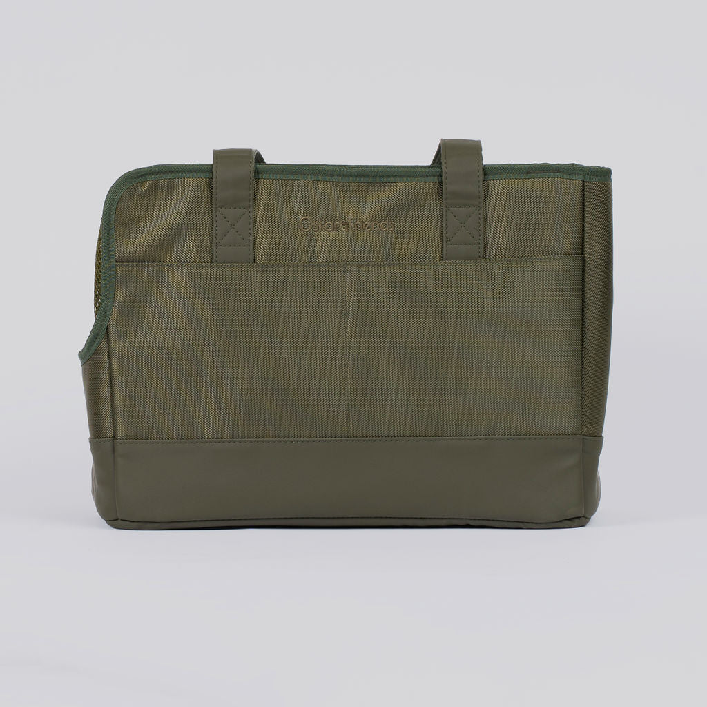 Olive Green Pet Tote Bag | Earth Tone Carrier