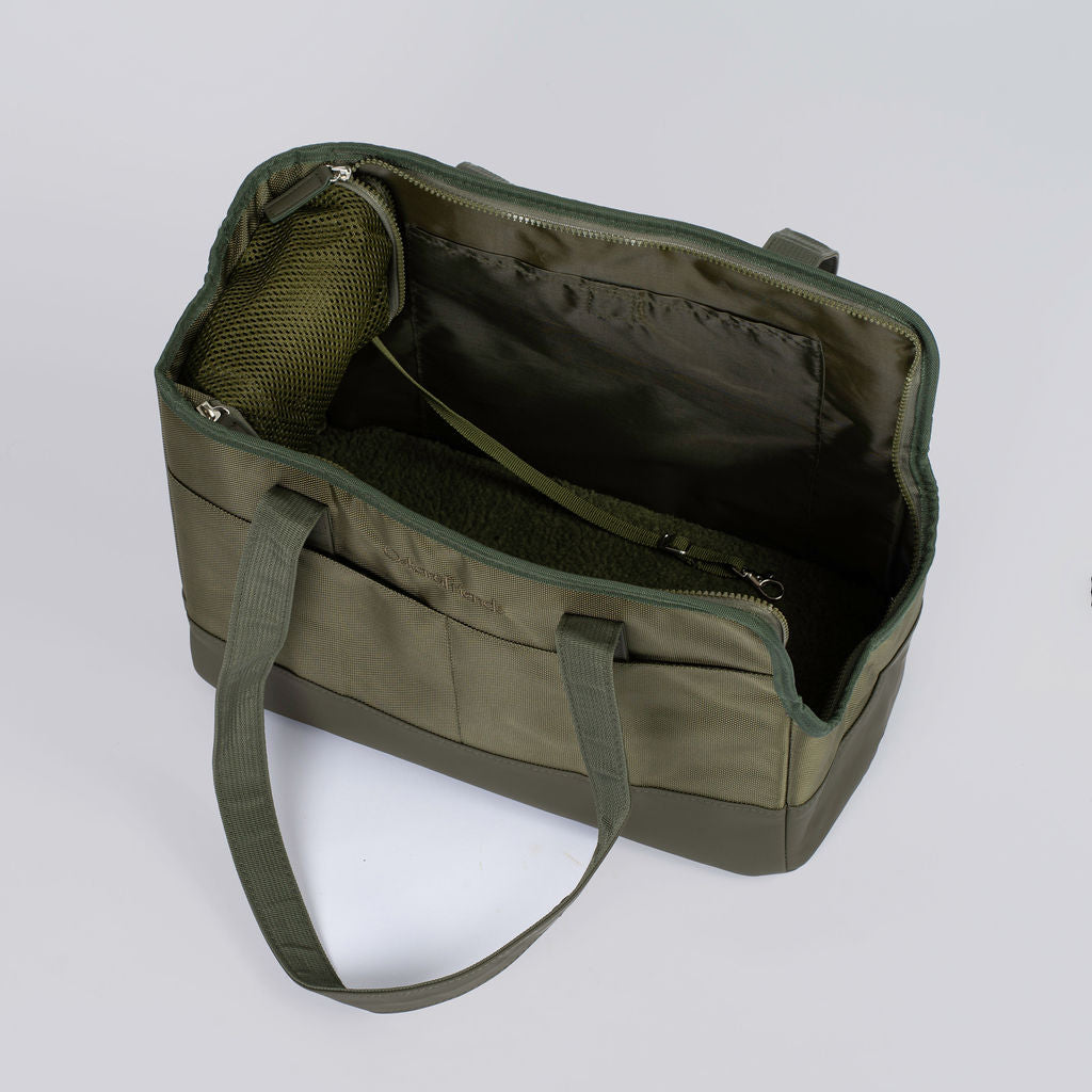 Olive Green Pet Tote Bag | Earth Tone Carrier