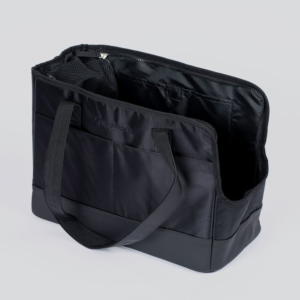 All-Black Pet Tote | Sleek City Carrier