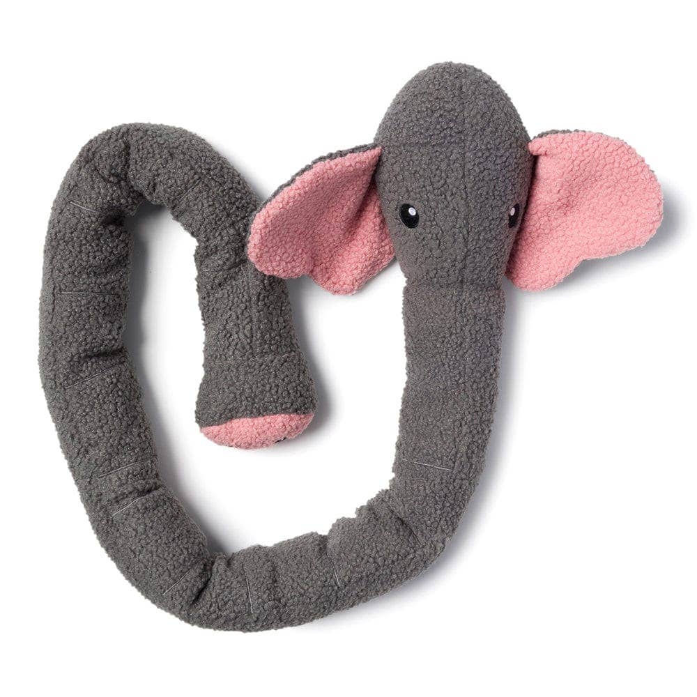 Twisty Elephant Plush & Rope Dog Toy (fabdog)