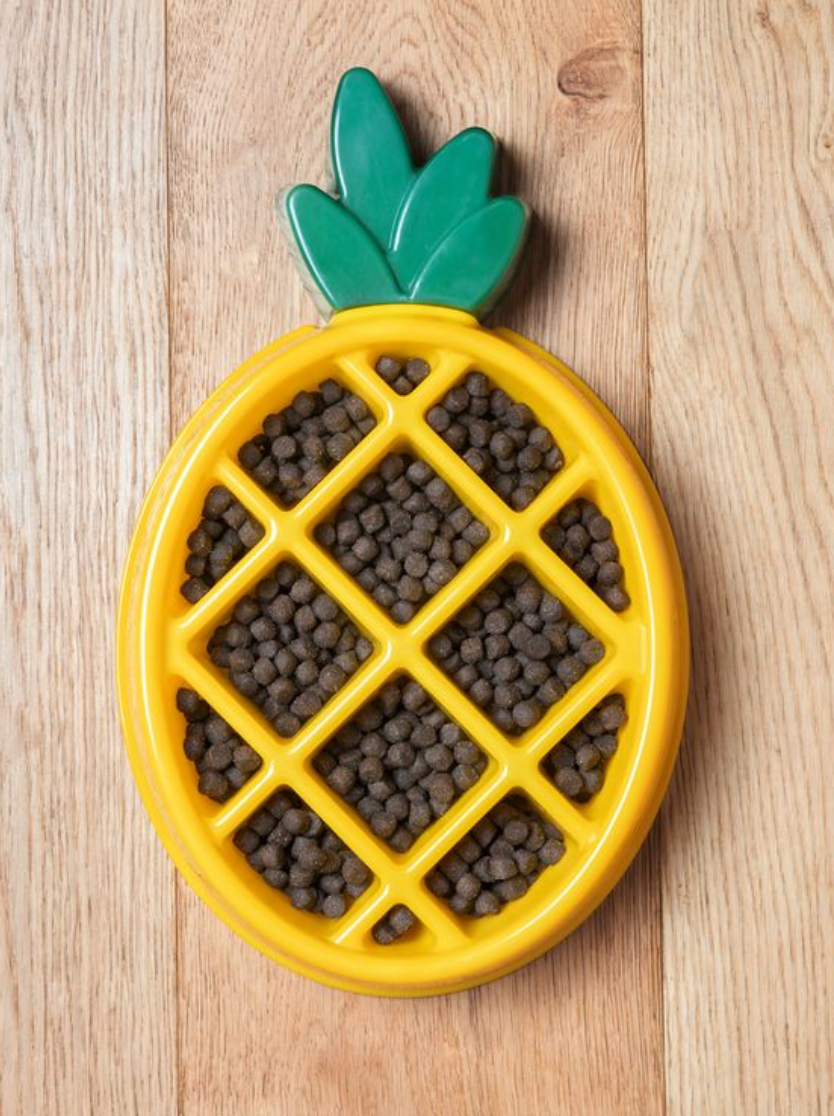 ZippyPaws Happy Bowl Pineapple | Slow Feeder Dog Bowl