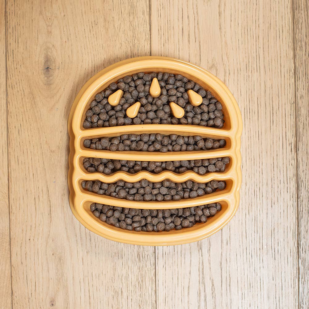 ZippyPaws Happy Bowl Hamburger | Slow Feeder Dog Bowl