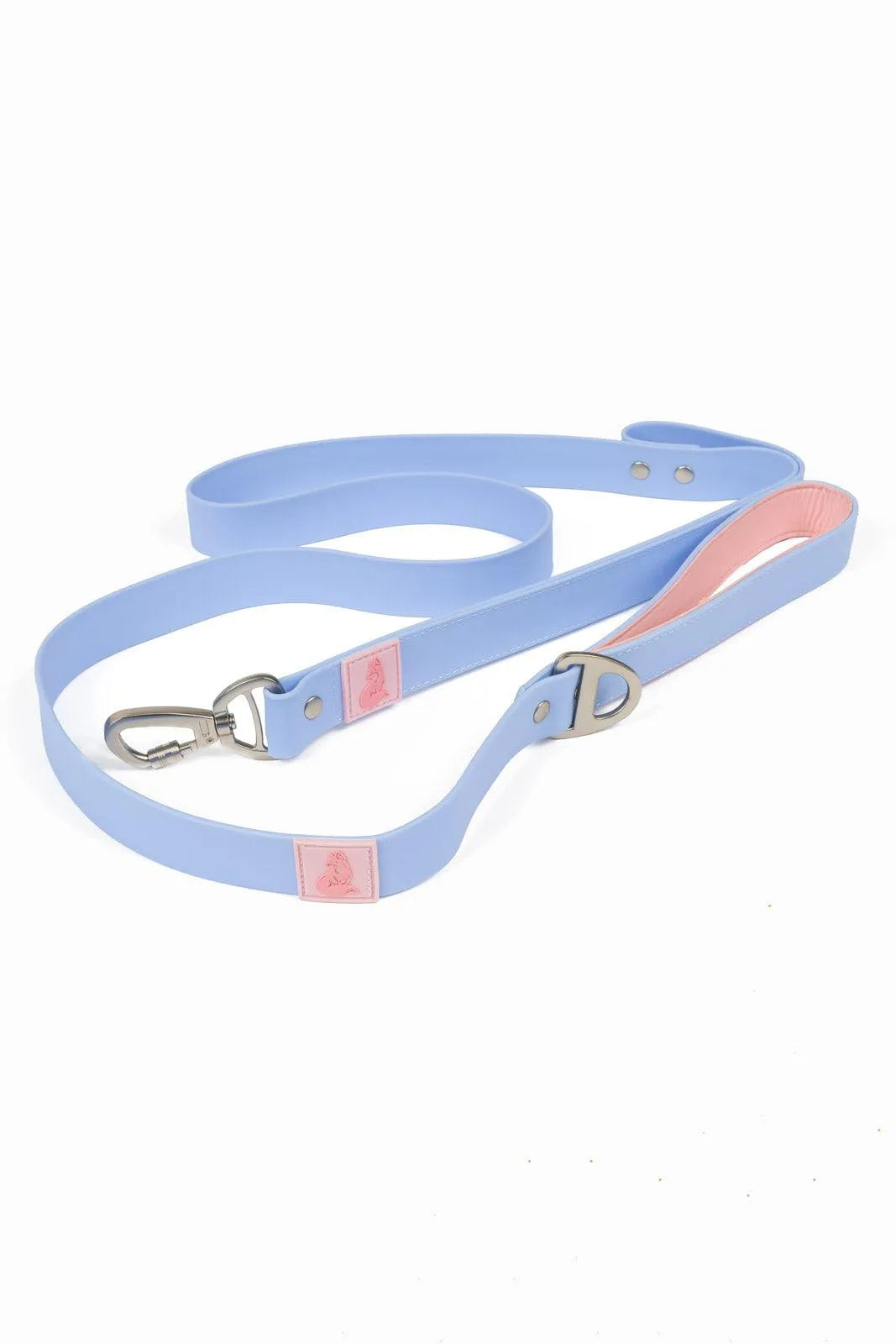 Aria the Fox Blue Sky Orchid Waterproof Dog Leash | Light Blue & Pink