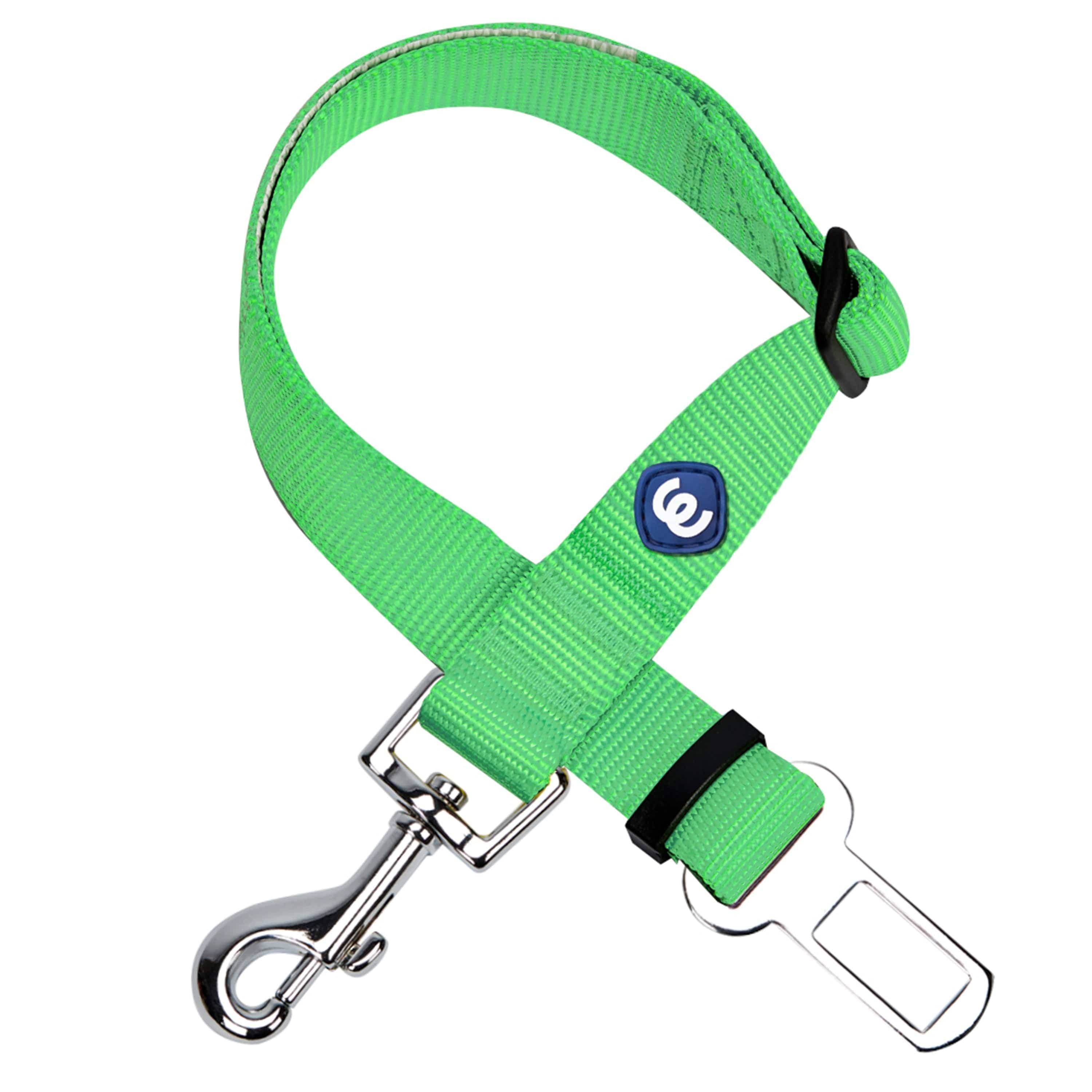 Active Dog Road-Trip Seatbelt – High-Visibility Neon Green (S)