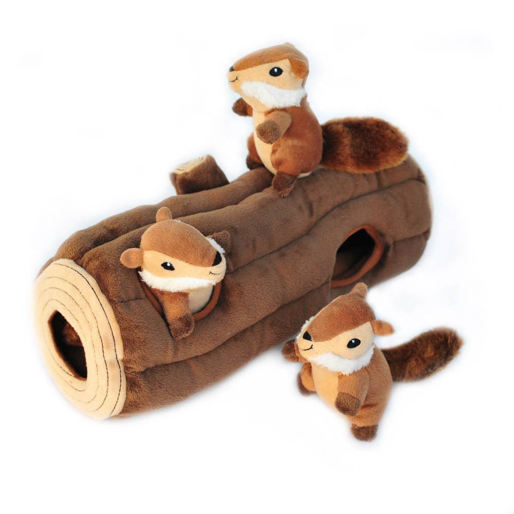 Zippy Burrow - Log with 3 Chipmunks | Interactive Hide and Seek Toy