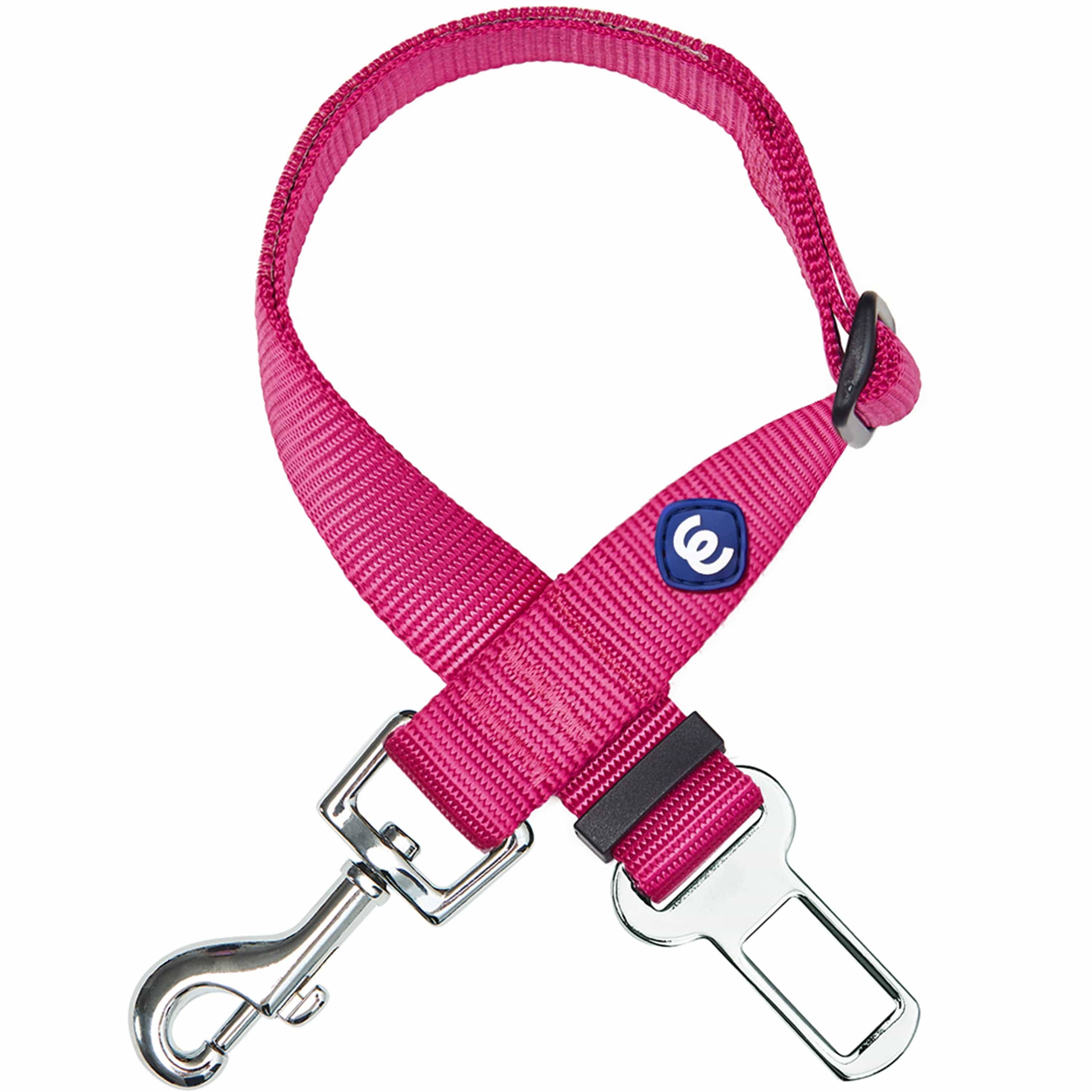 Active Dog Road-Trip Seatbelt – Very Berry Adjustable Dog Car Belt (Small)
