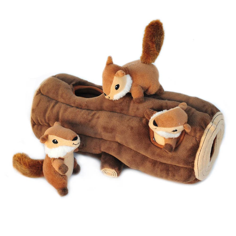 Zippy Burrow - Log with 3 Chipmunks | Interactive Hide and Seek Toy