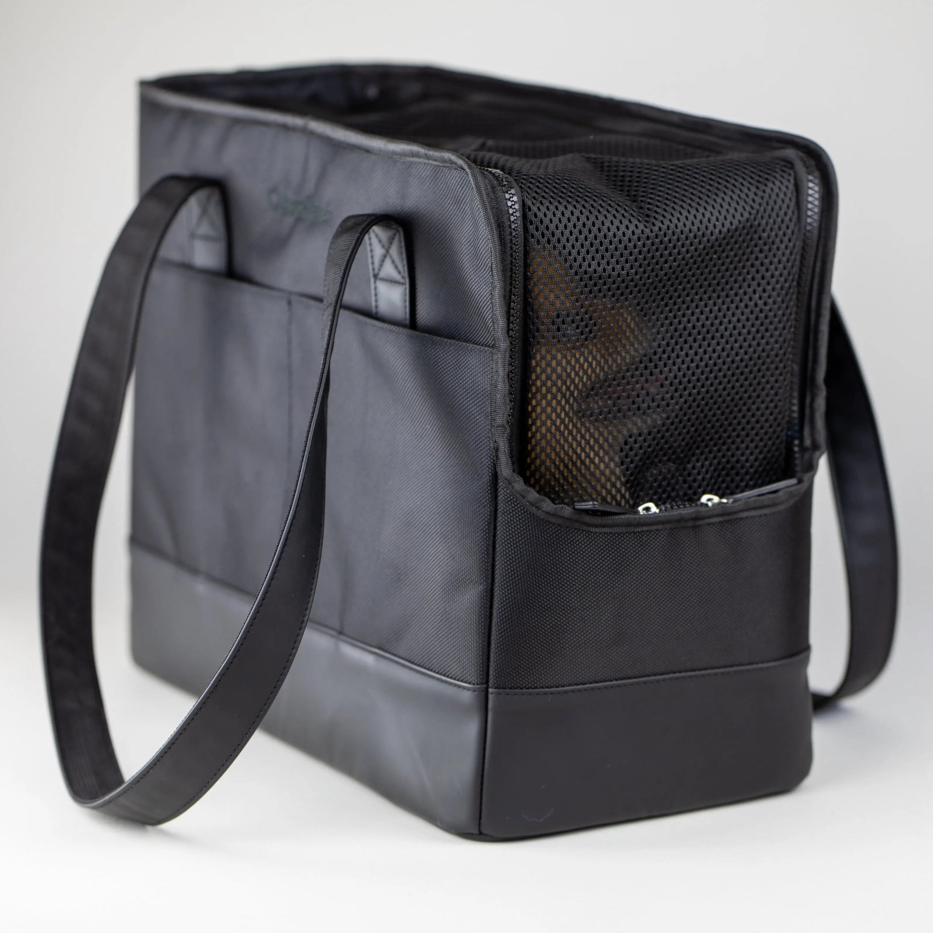 All-Black Pet Tote | Sleek City Carrier