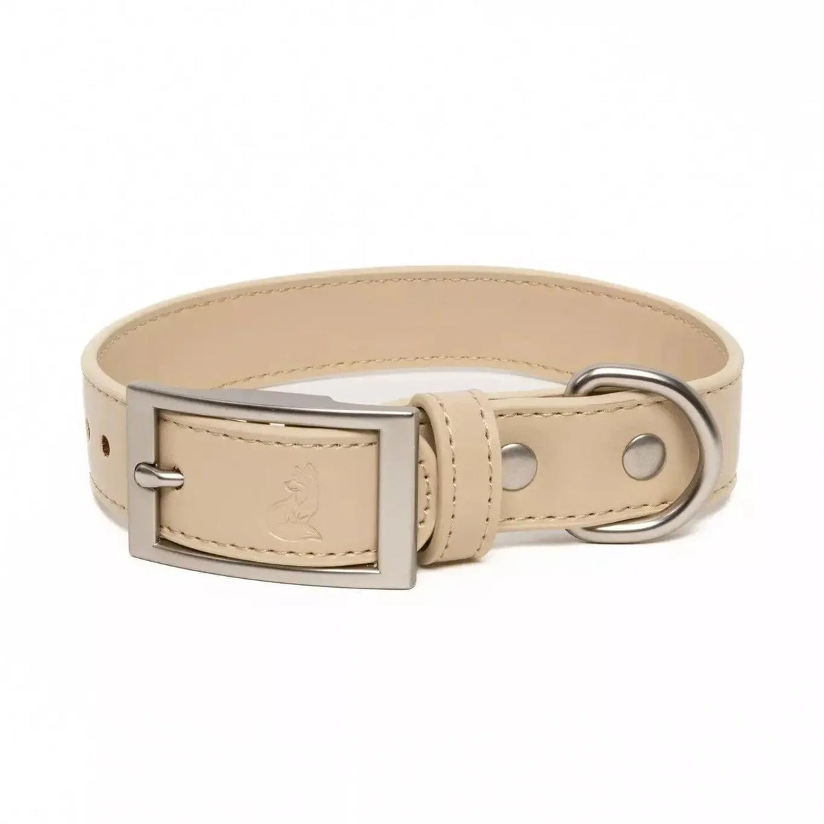 Aria the Fox Champagne Fizz Vegan Leather Dog Collar | Luxury Gold