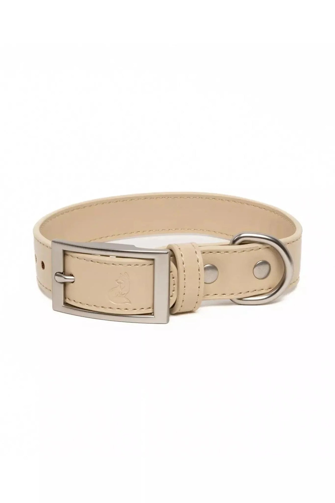 Aria the Fox Champagne Fizz Vegan Leather Dog Collar | Luxury Gold