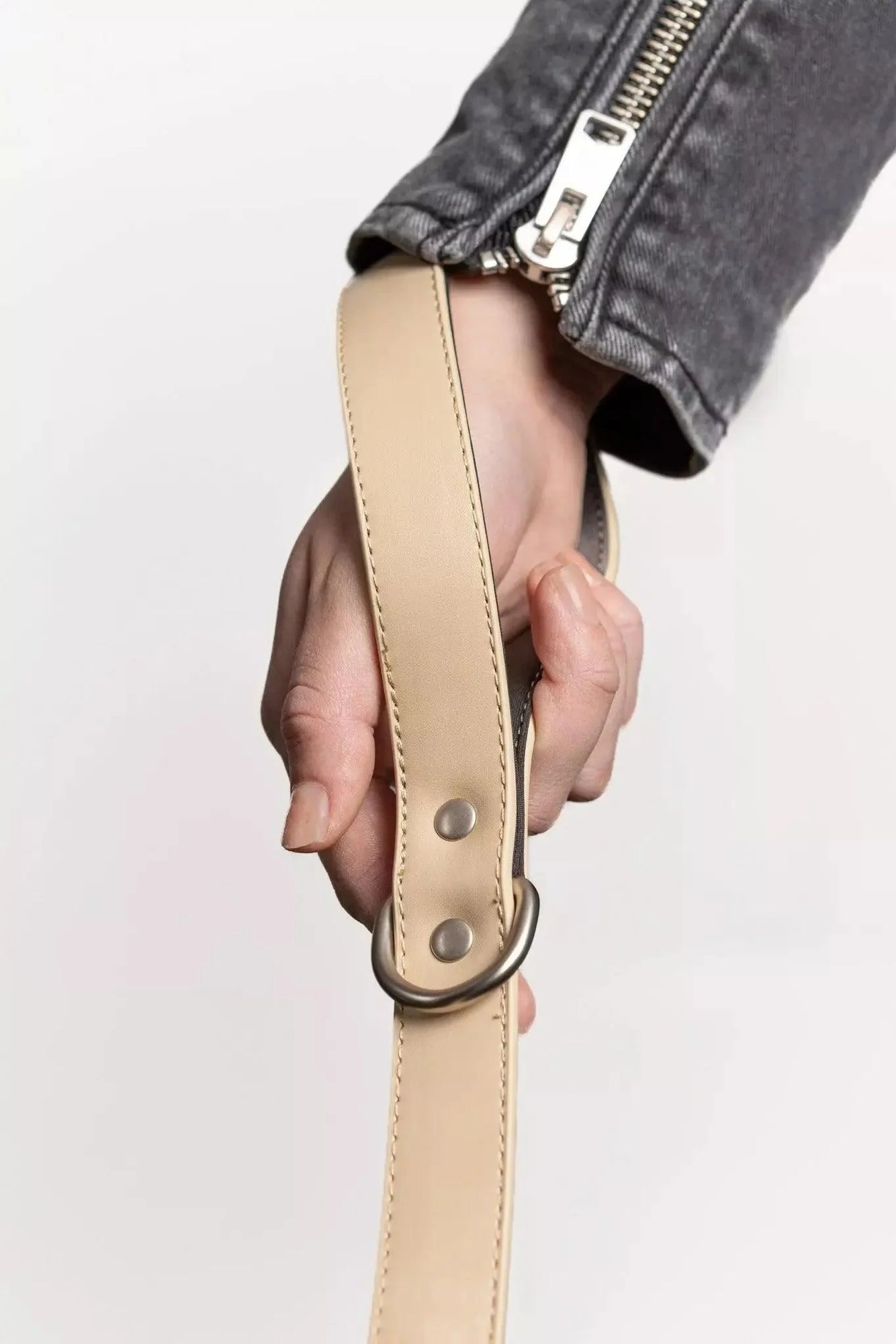 Aria the Fox Champagne Fizz Vegan Leather Dog Leash | Luxury Gold