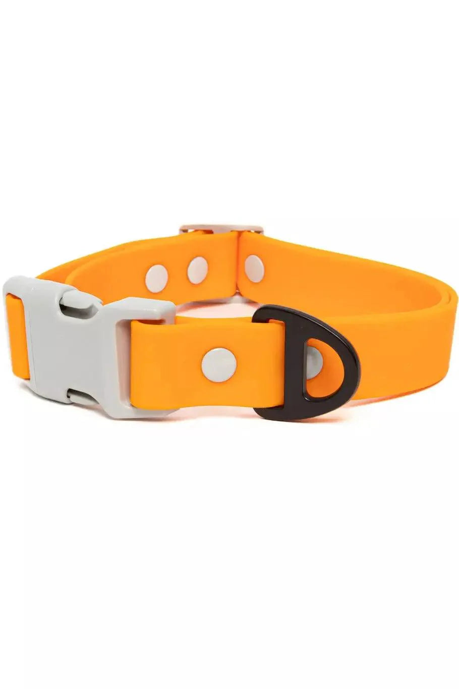 Aria the Fox Crimson Glow Waterproof Dog Collar | Bright Orange