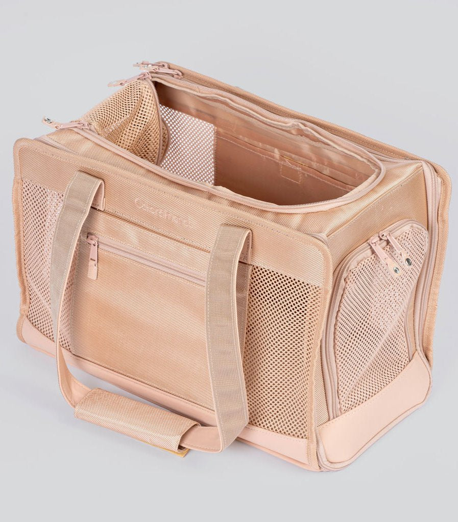 Beige Pet Travel Carrier | Structured Soft-Sided Bag