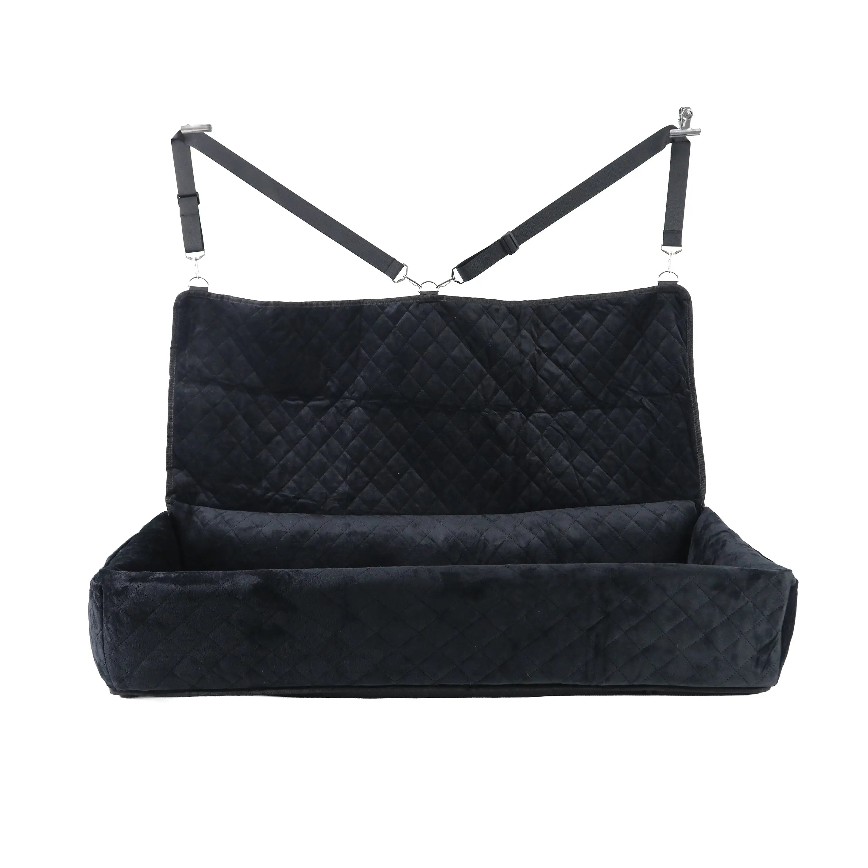 Deluxe Back Seat Dog Car Seat | Large Black Booster Bed
