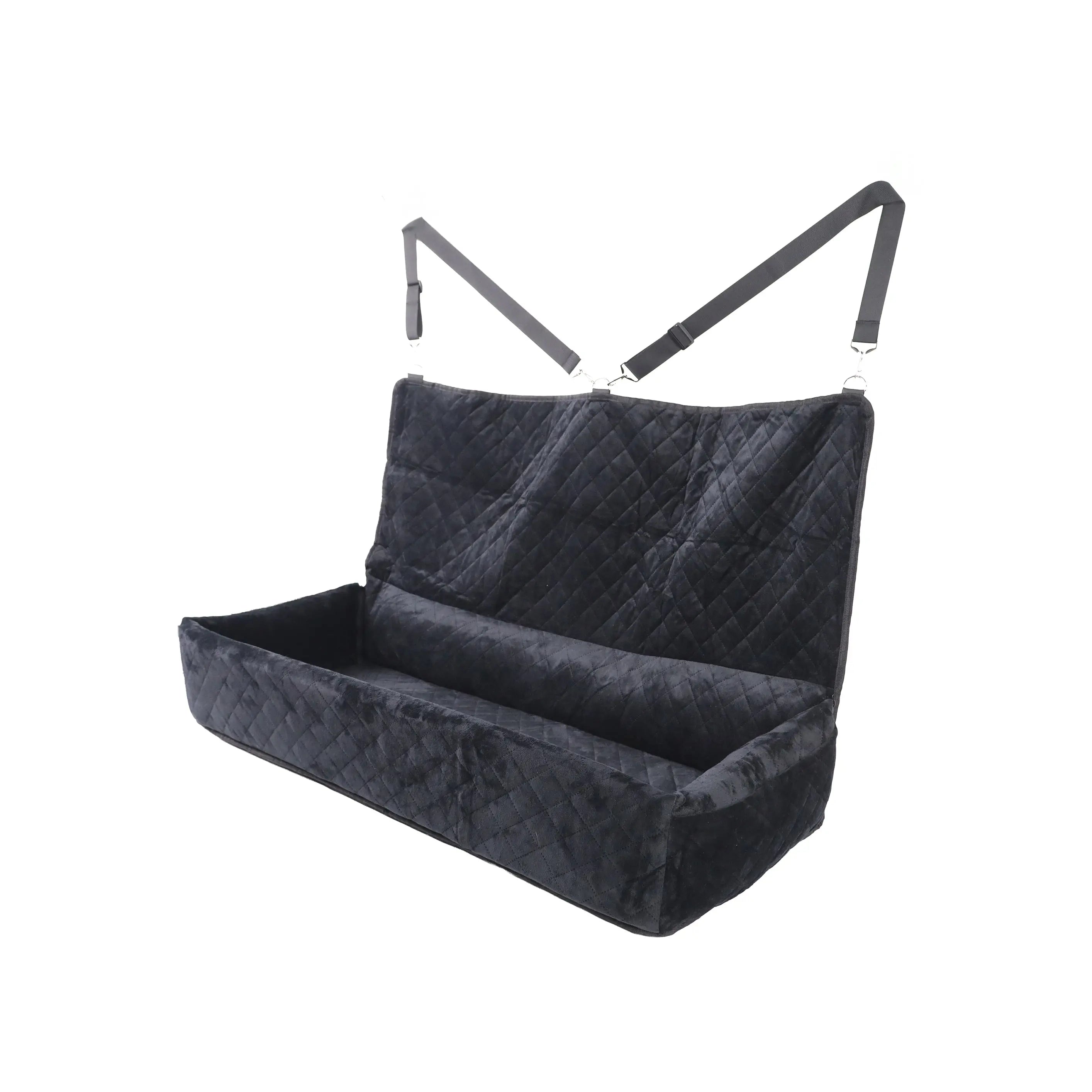 Deluxe Back Seat Dog Car Seat | Large Black Booster Bed