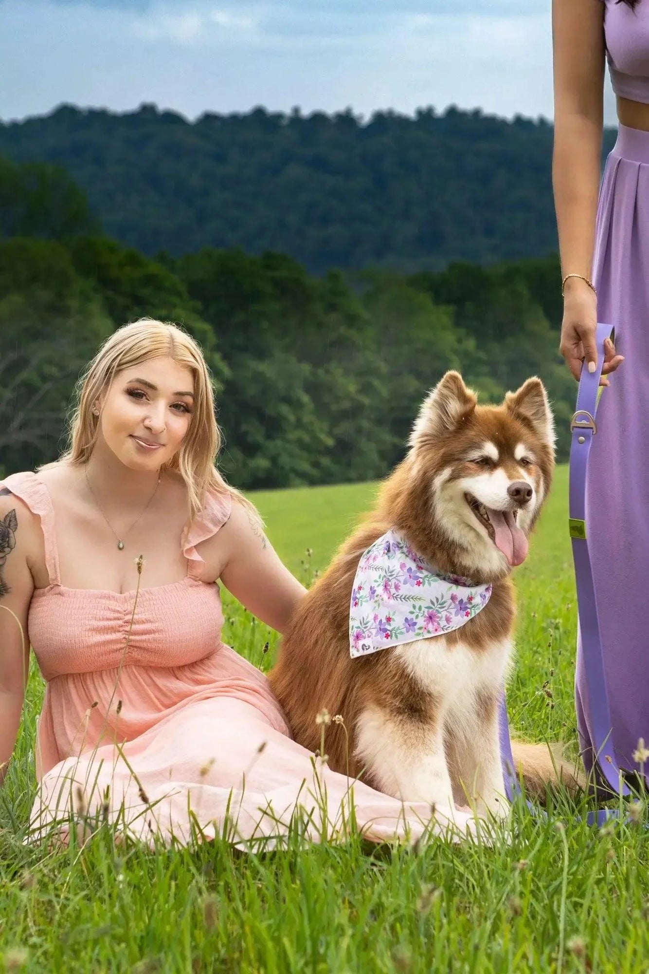 Aria the Fox Lavender Garden Waterproof Dog Leash | Soft Purple