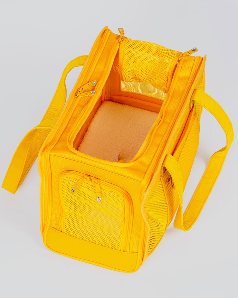 Sunburst Yellow Pet Travel Carrier | High-Visibility Dog Bag