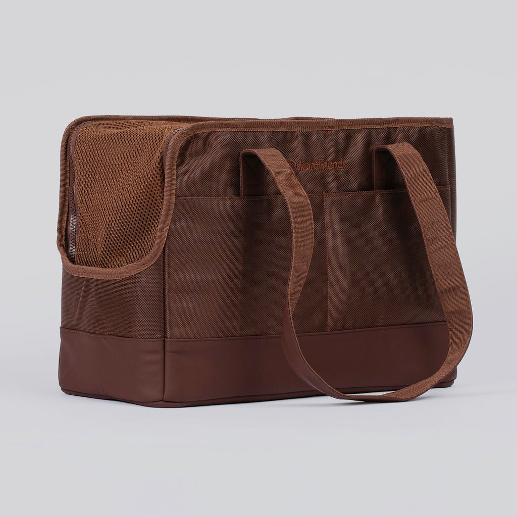 Chocolate Brown Pet Tote Bag | Rich Earth Tone Carrier