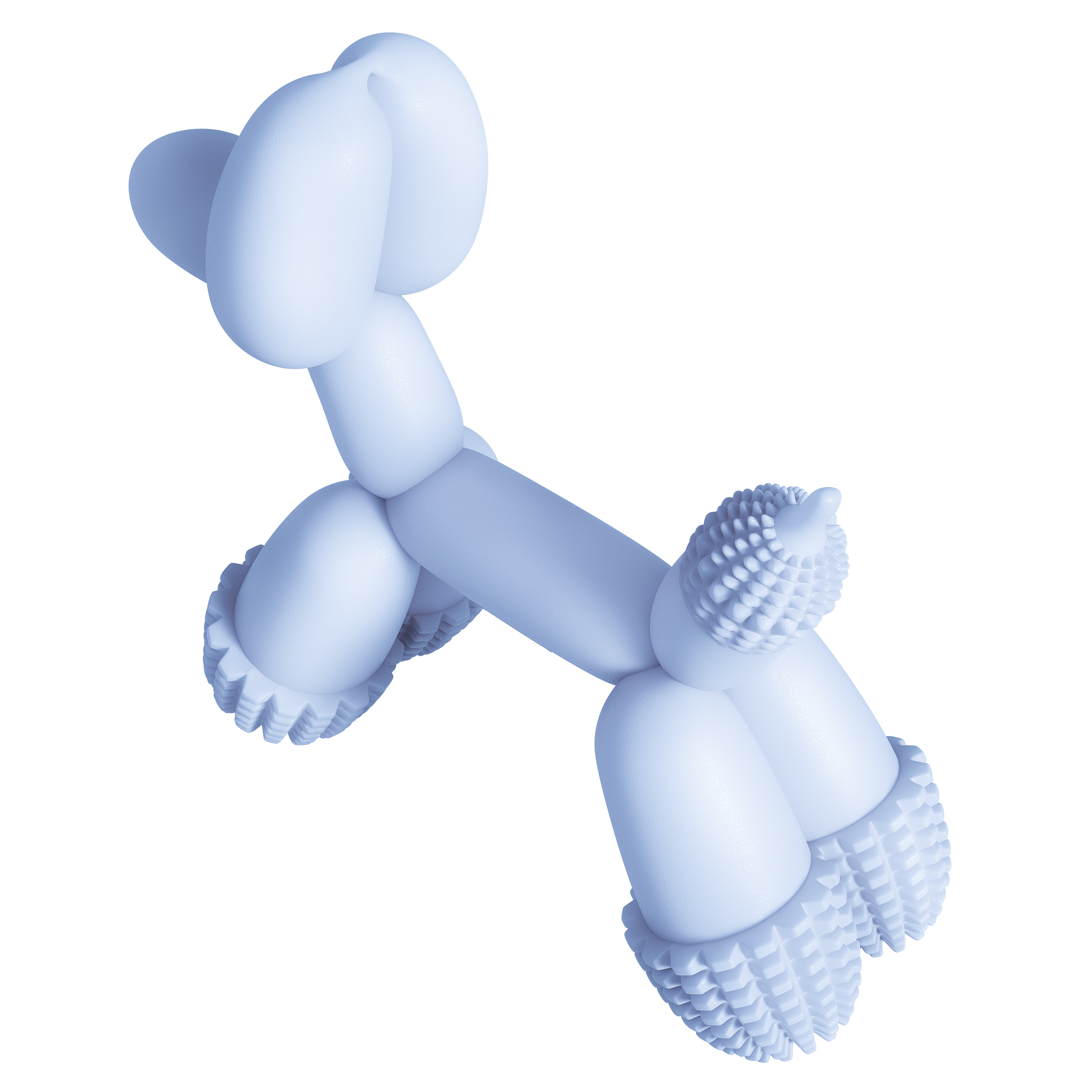 SANDDOG Balloon Dog Toy | Modern Blue Dental Chew for Small Dogs