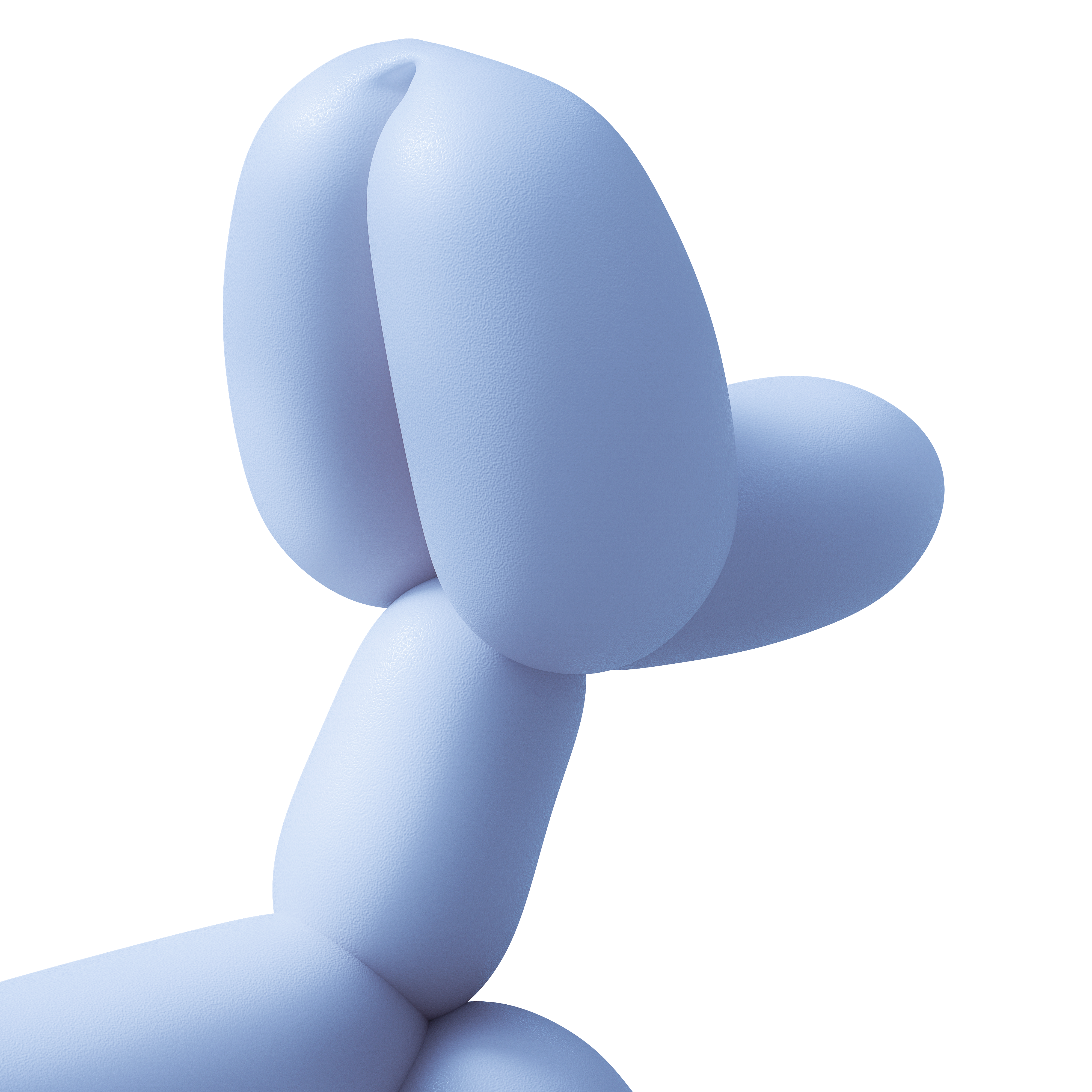 SANDDOG Balloon Dog Toy | Modern Blue Dental Chew for Small Dogs