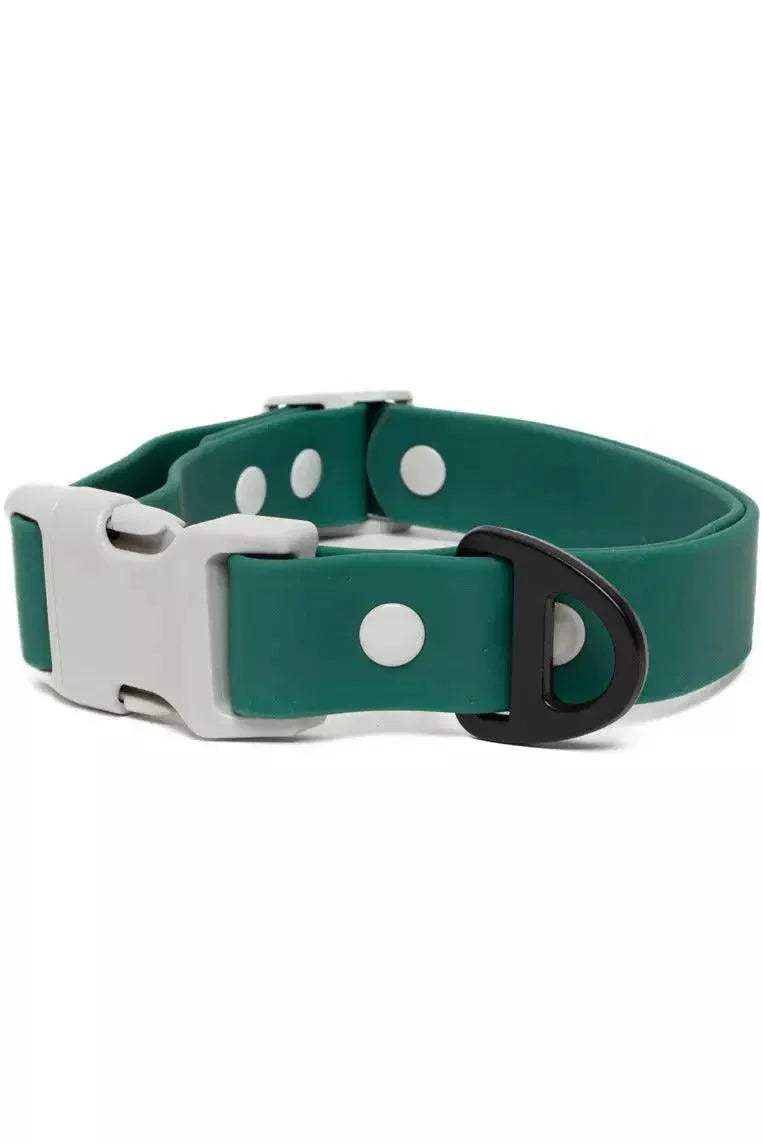 Aria the Fox Siberian Spruce Waterproof Dog Collar | Forest Green