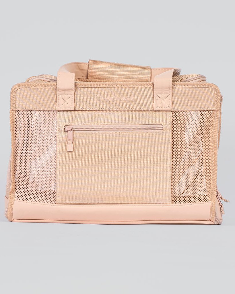 Beige Pet Travel Carrier | Structured Soft-Sided Bag