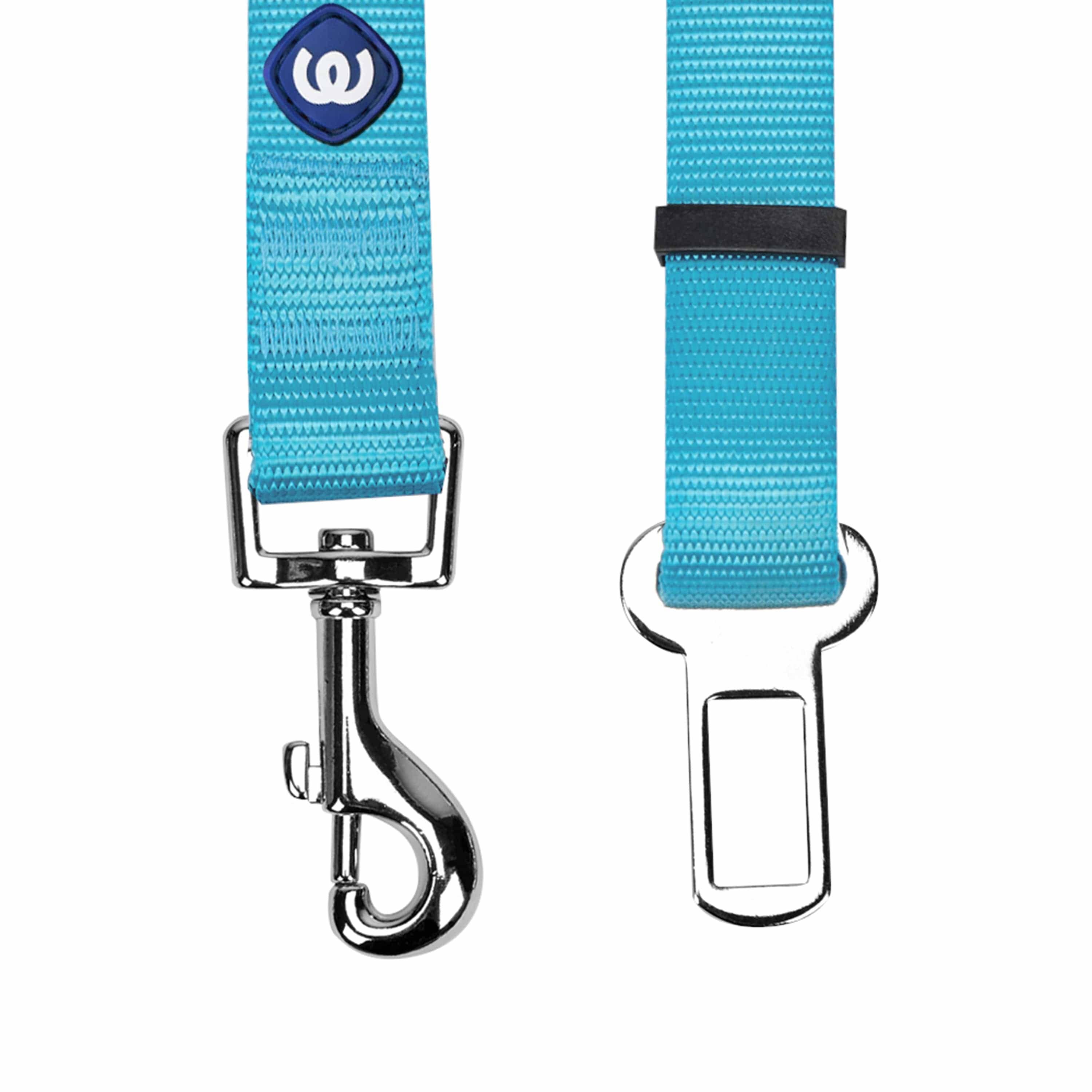 Active Dog Road-Trip Seatbelt – Turquoise Adjustable Dog Car Belt (S)