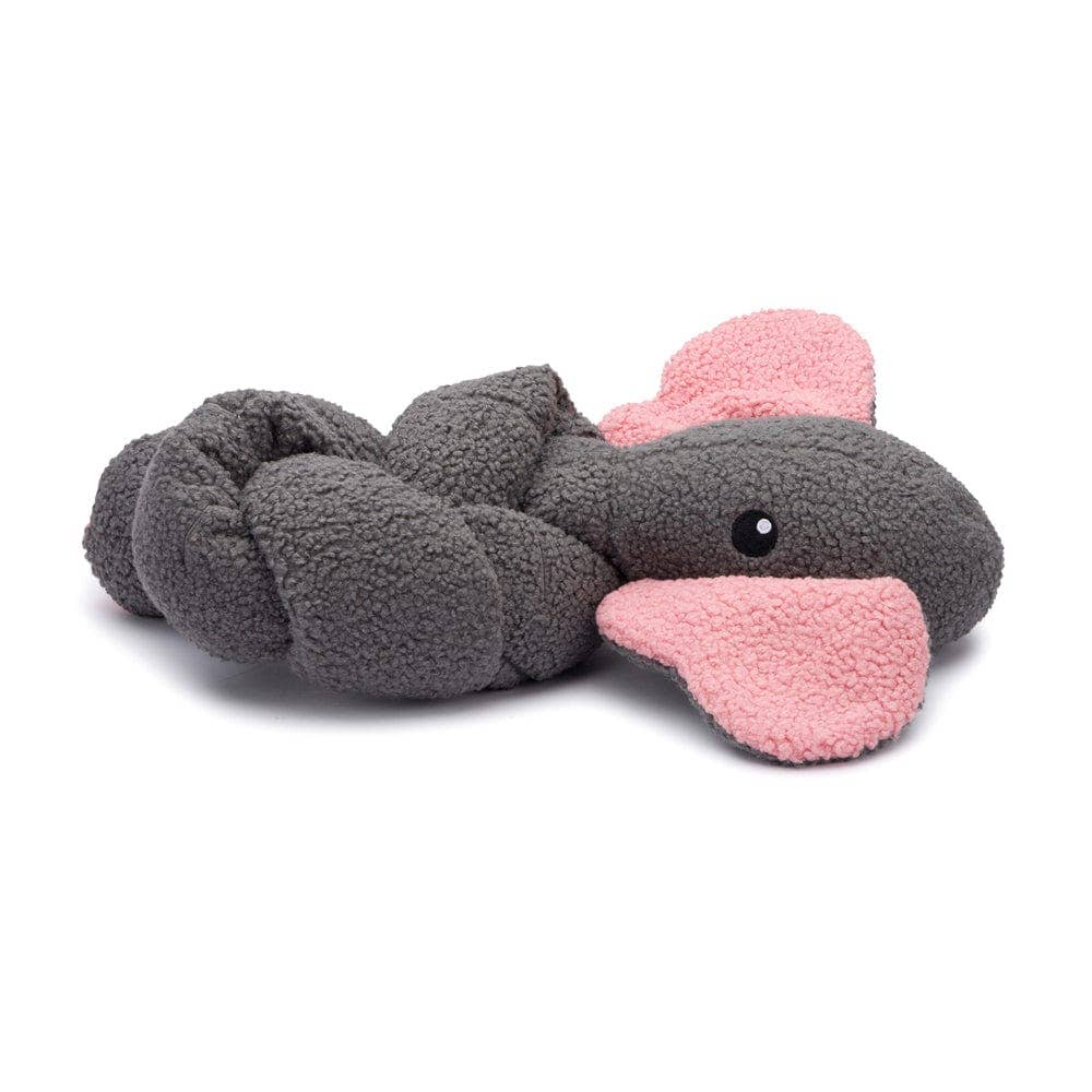 Twisty Elephant Plush & Rope Dog Toy (fabdog)