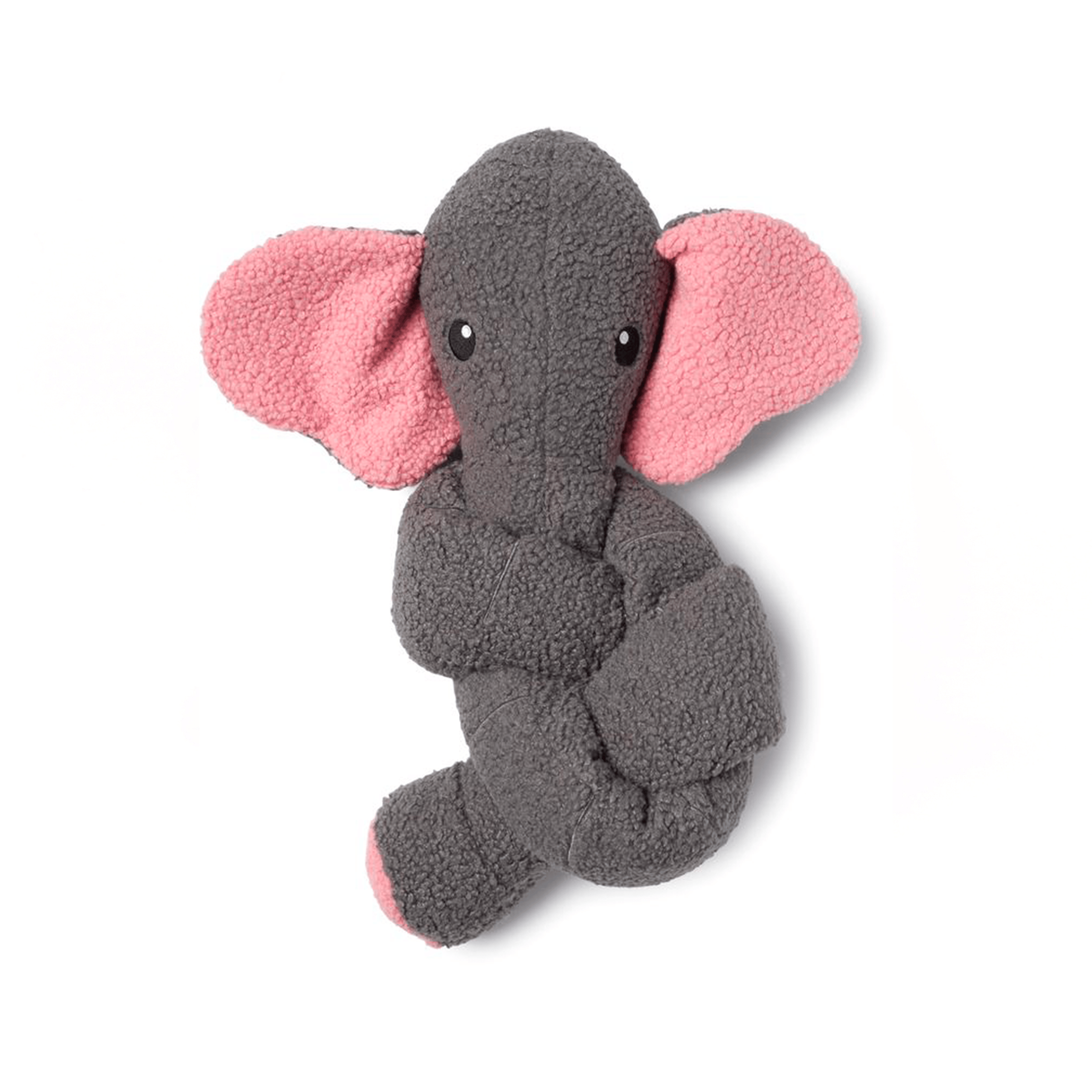 Twisty Elephant Plush & Rope Dog Toy (fabdog)