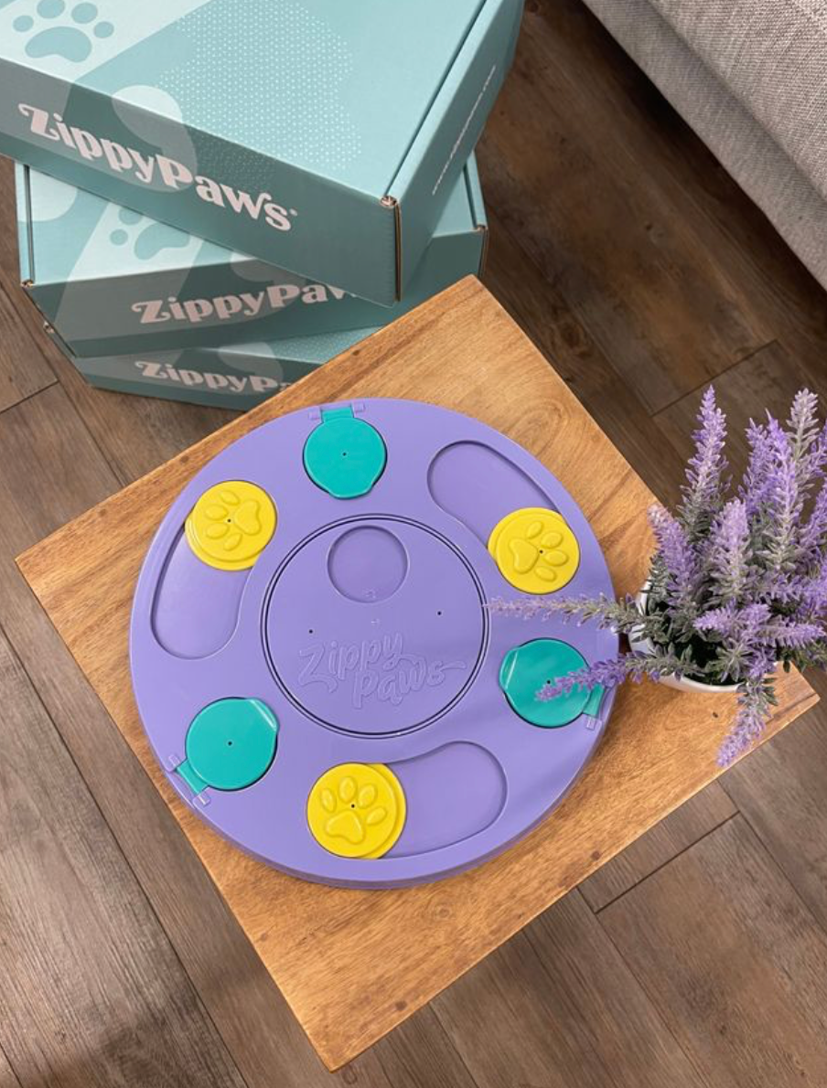 SmartyPaws Puzzler - Purple | 3-in-1 Interactive Dog Game
