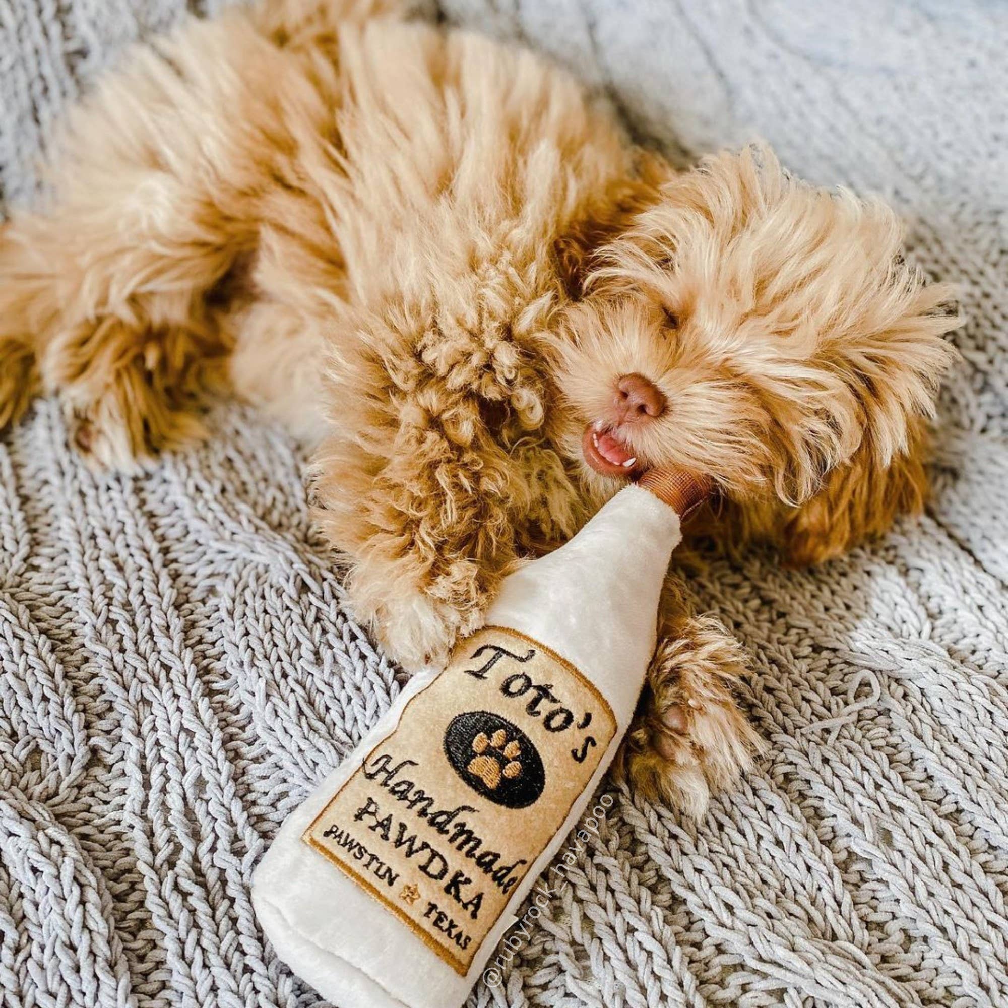 Toto’s Pawdka Dog Toy – Small Plush Liquor Parody Toy