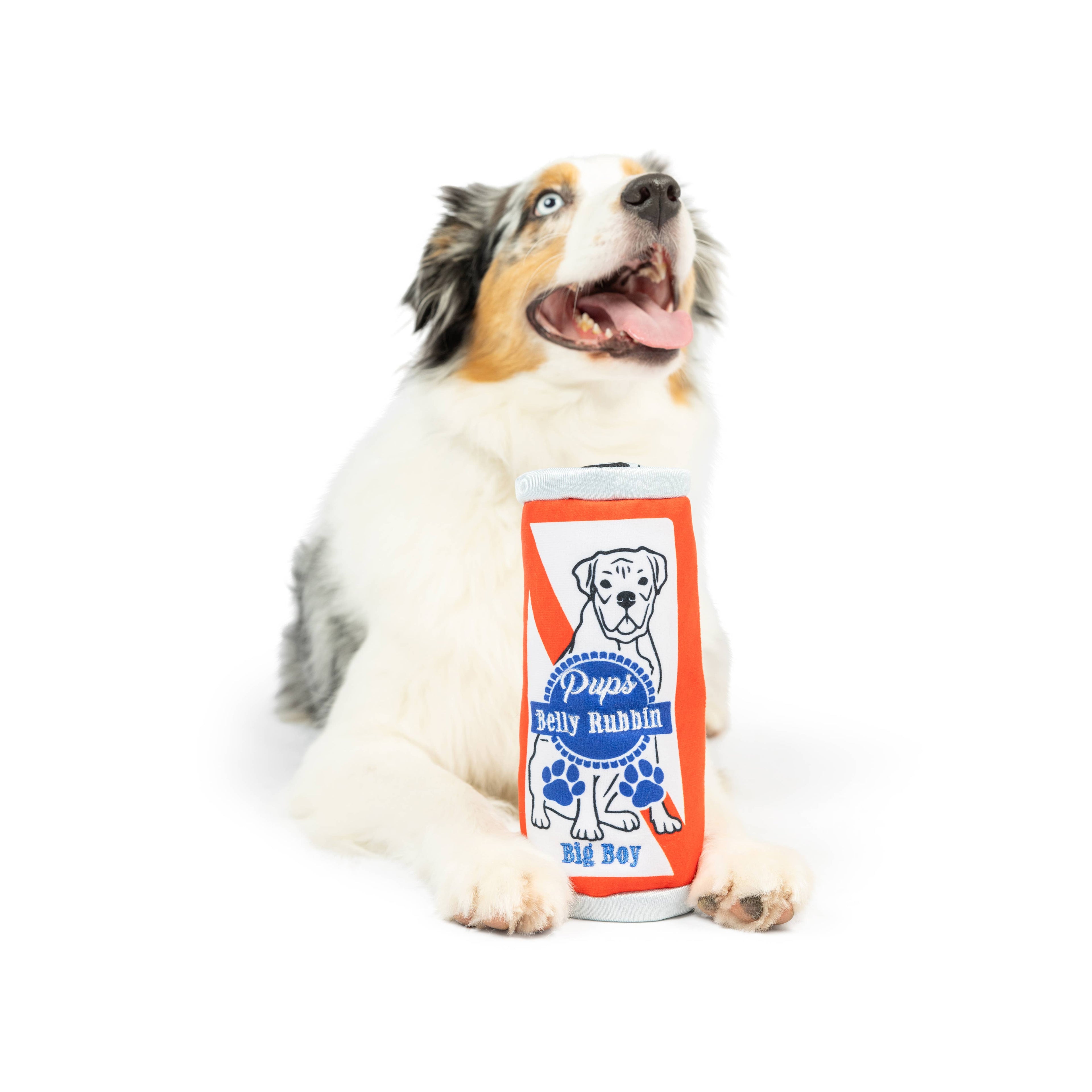 Pups Belly Rubbin Large Dog Toy – Beer Bottle Parody Plush