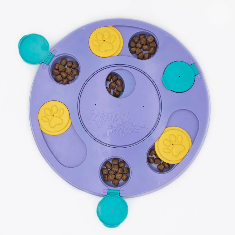 SmartyPaws Puzzler - Purple | 3-in-1 Interactive Dog Game