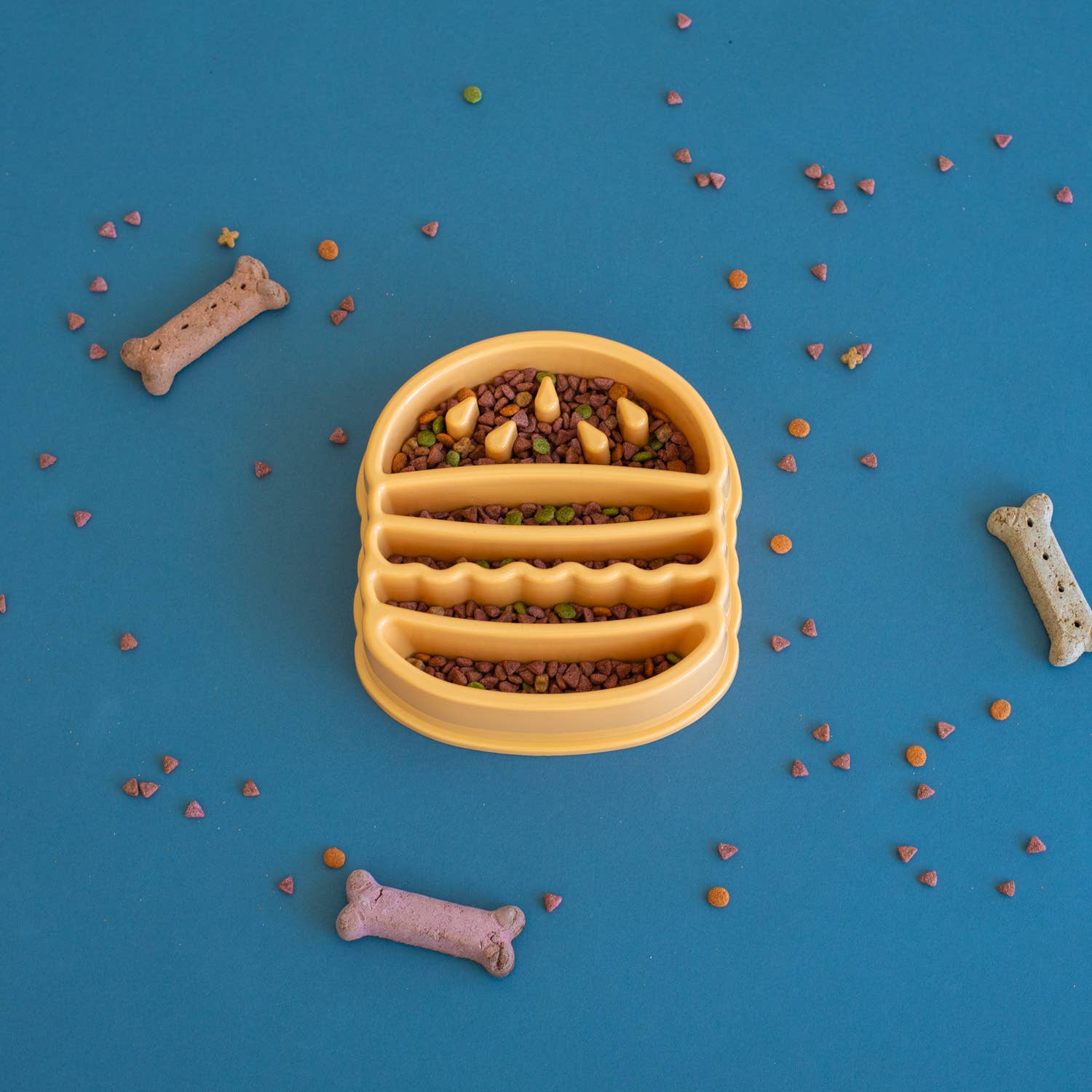 ZippyPaws Happy Bowl Hamburger | Slow Feeder Dog Bowl